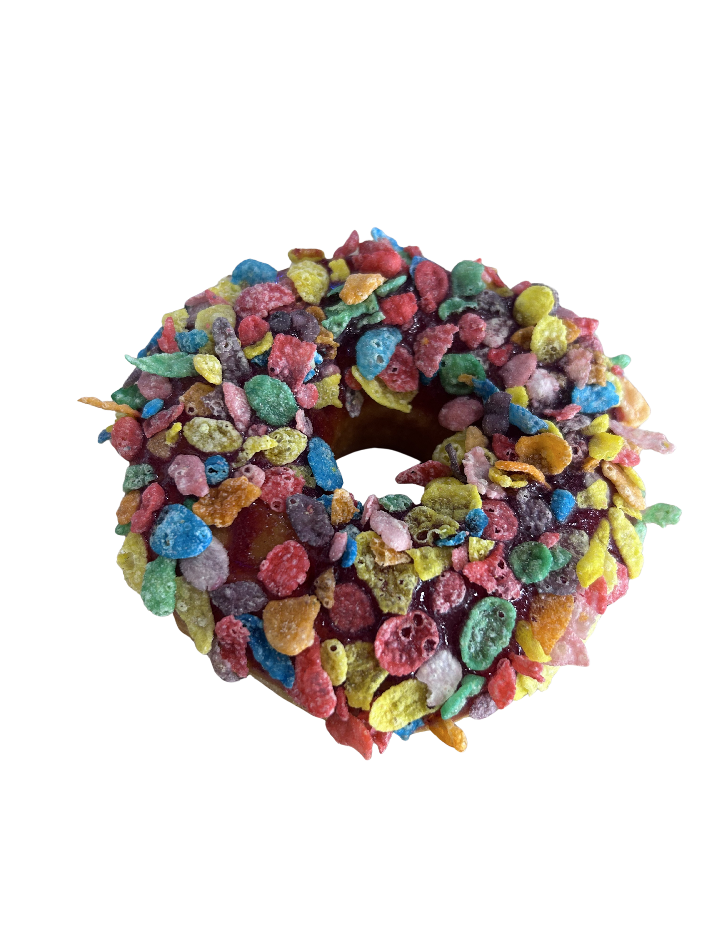 Fruity Pebble beef fat donut at Lone Peak Provisions in Bozeman, Montana. 