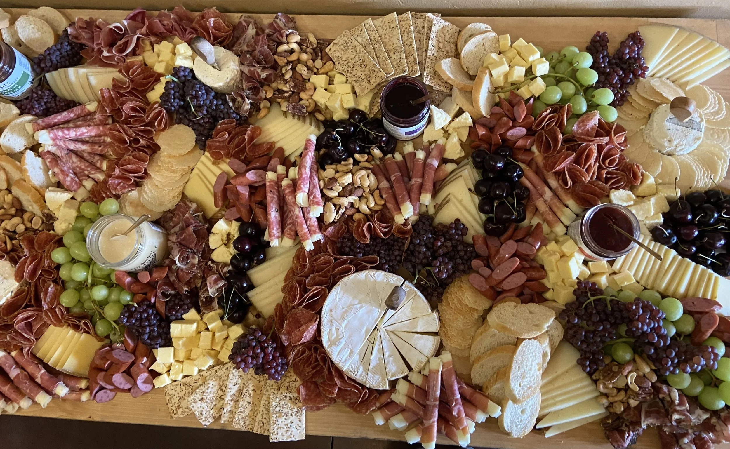 Lone Peak Provisions offers catering, which can include delicious spreads like this beautiful charcuterie board filled with local Montana meats and cheeses.