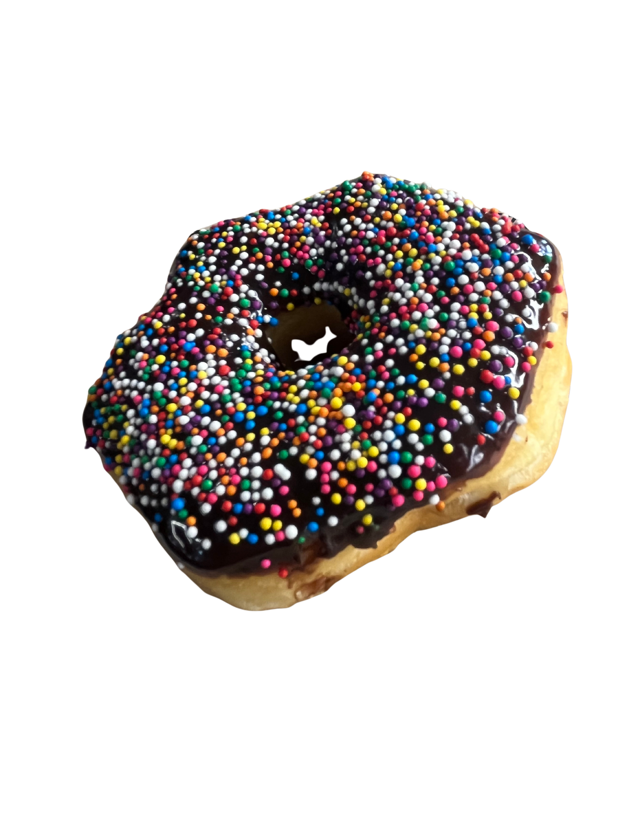 Chocolate sprinkle beef fat donut at Lone Peak Provisions in Bozeman, Montana. 