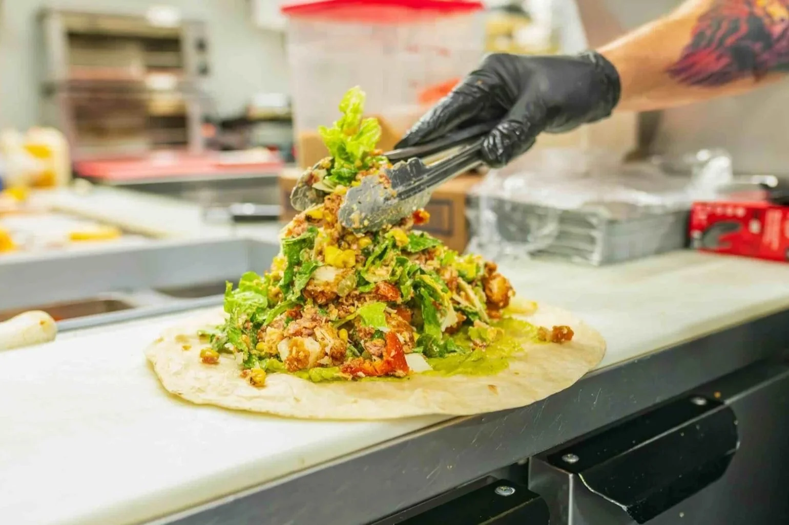 Our chicken caesar salad wrap is always a favorite on our lunch menu at Lone Peak Provisions.
