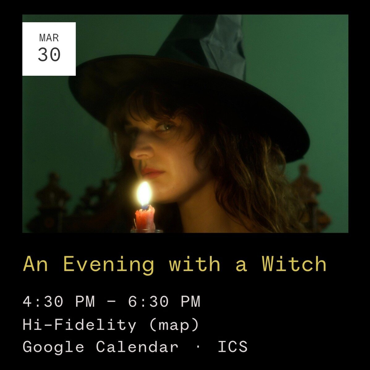 🔮✨ **MAGIC &amp; MANIFESTATION EVENT! SATURDAY 3/30, 4:30-6:30pm** ✨🔮

Join us for an enchanting session with @west_end_witch where you can explore magic, manifestation, and metaphysics! 🌙✨

Bring your burning questions, tarot decks, and intention