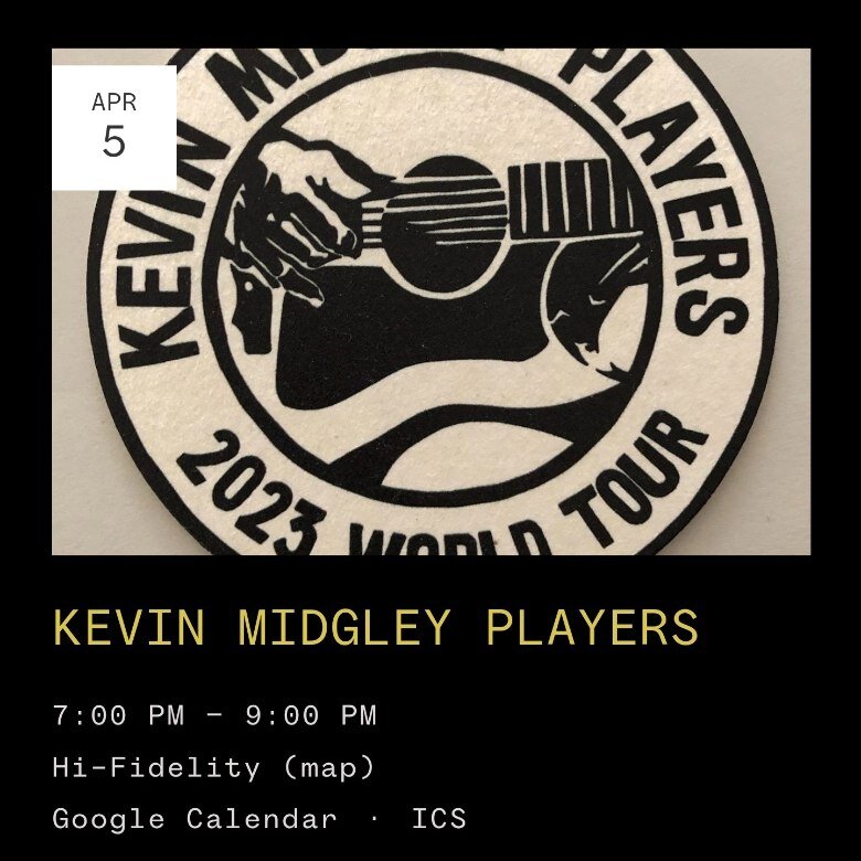 Spice up your Friday night with some Delta Blues from The Kevin Midgley Players!

This will be a donation based show, so please feel free to toss a tip in the jar for the band!

Music starts at 7pm, 4/5

#KevinMidhleyPlayers #DeltaBlues #LiveMusic #F