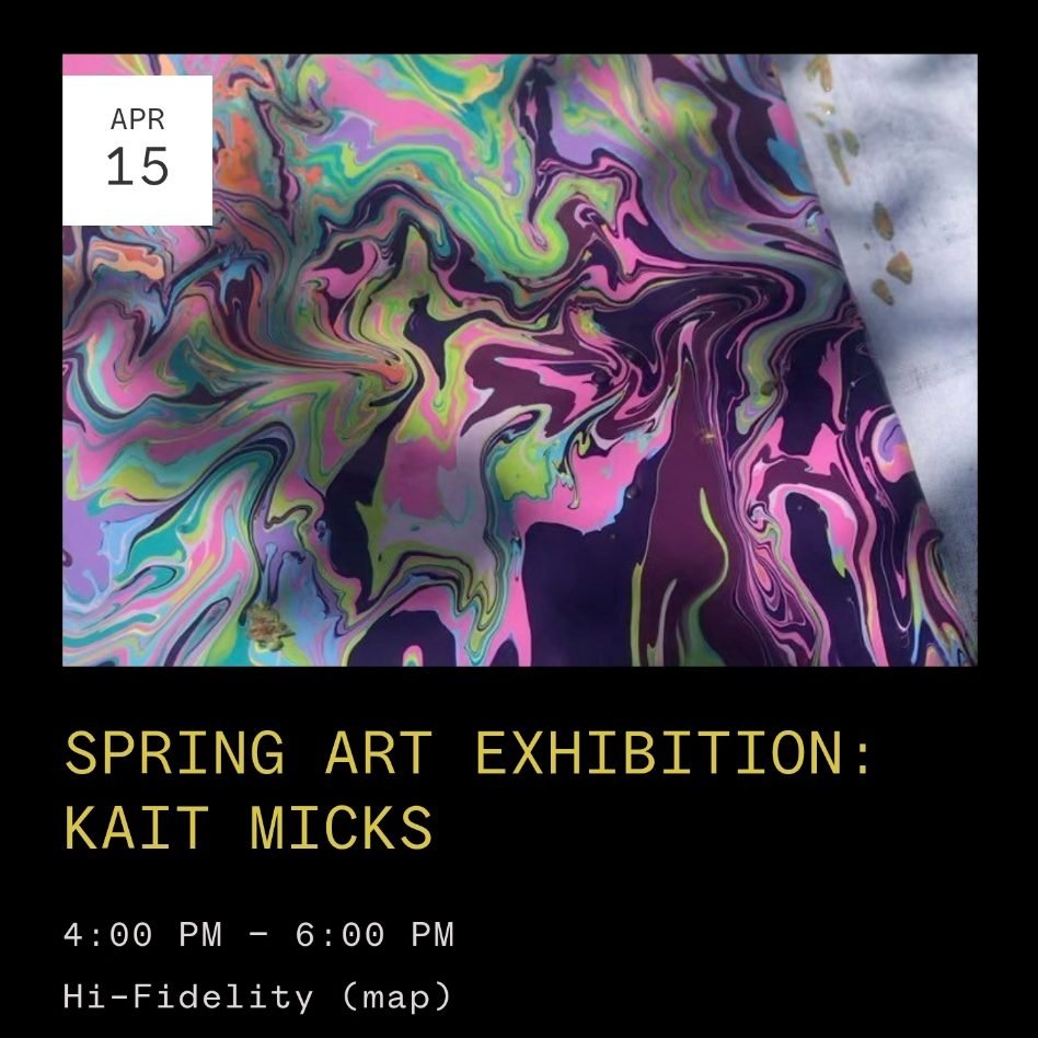 The Local Art Wall in our tasting room is full again with the vibrant abstractions of the multi-talented Kait Micks!

We're thrilled to announce our upcoming gallery exhibition featuring the mesmerizing artwork of @kaiitthegreat32! Known for her vibr