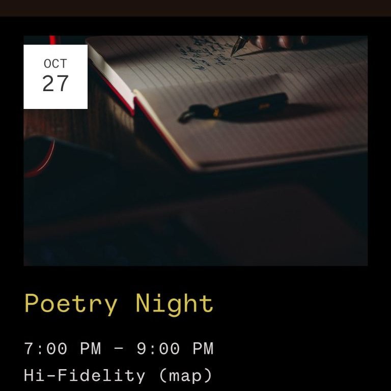 EVERY 2ND &amp; 4TH SUNDAY we host an open mic dedicated to poetry, prose, and any other written format you'd like to share!

The sign-up sheet hits the bar at 6:30pm and the mic is open from 7 - 9 pm.

It's been amazing having so many talented write
