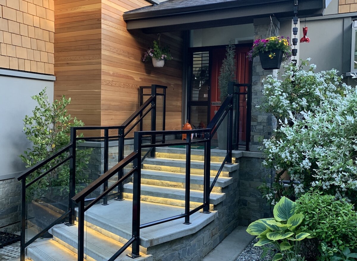 Concrete Stairs with LED Lights