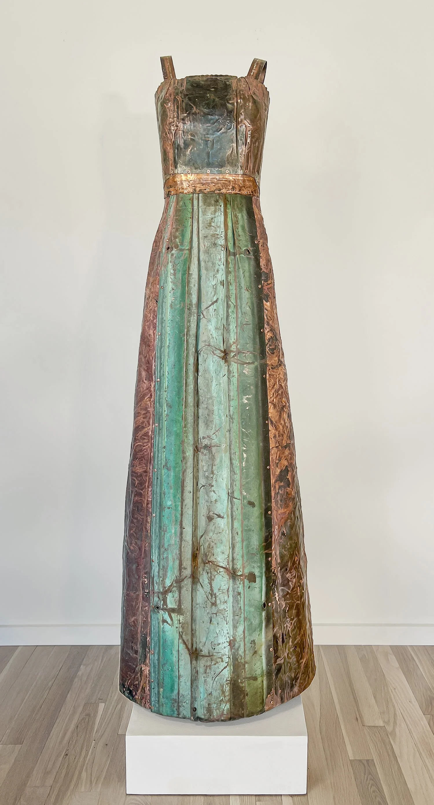 Gaia, repurposed copper, 64 x 16 x 18"  SOLD