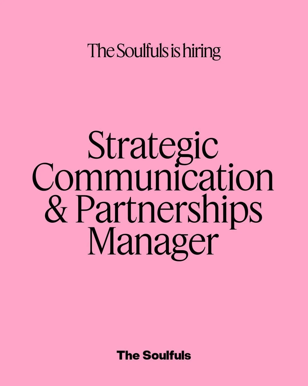 Strategic Communication &amp; Partnerships Manager
