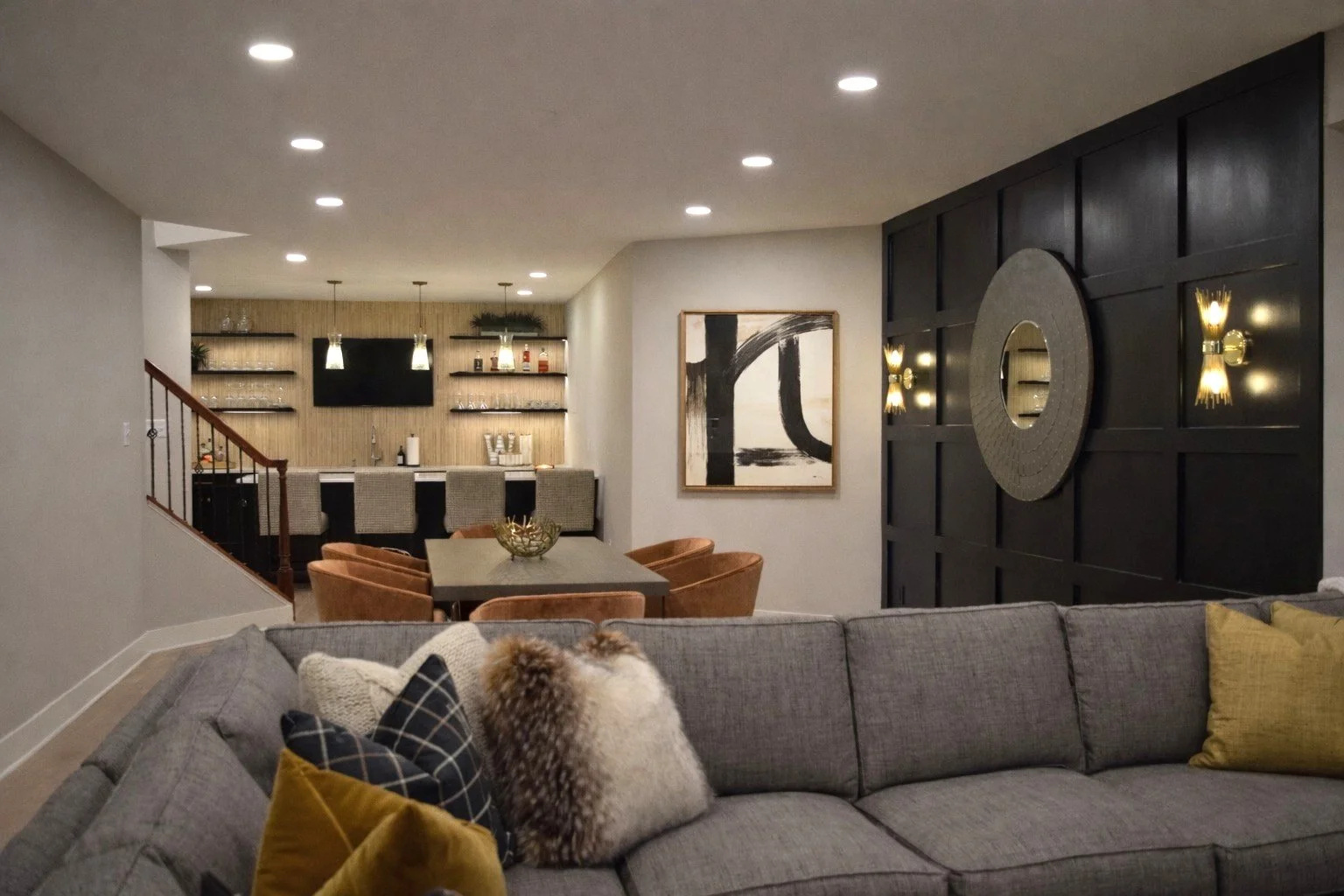 Speakeasy Inspired Basement Remodel - Gainesville, VA