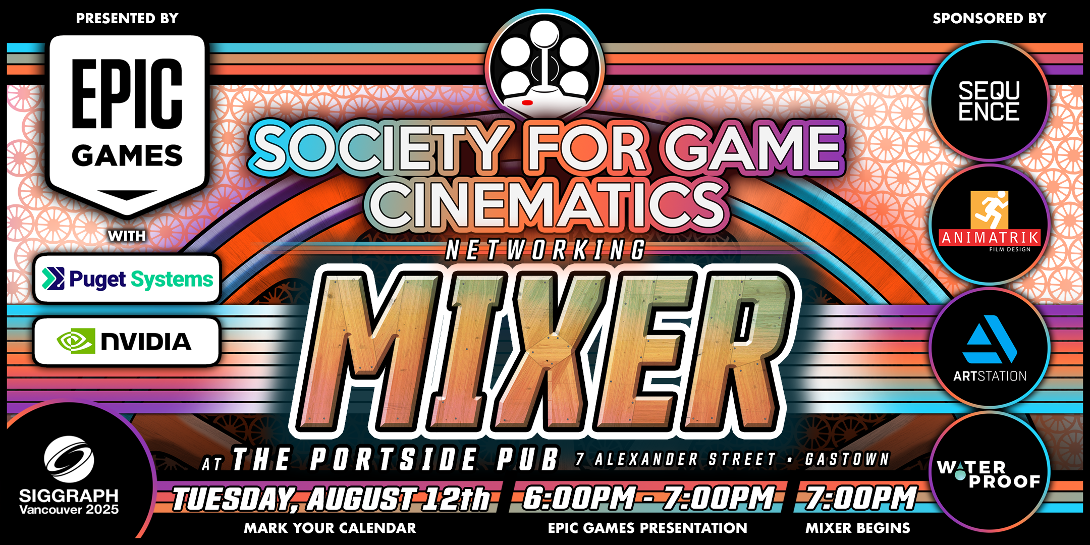 Society for Game Cinematics SIGGRAPH Mixer