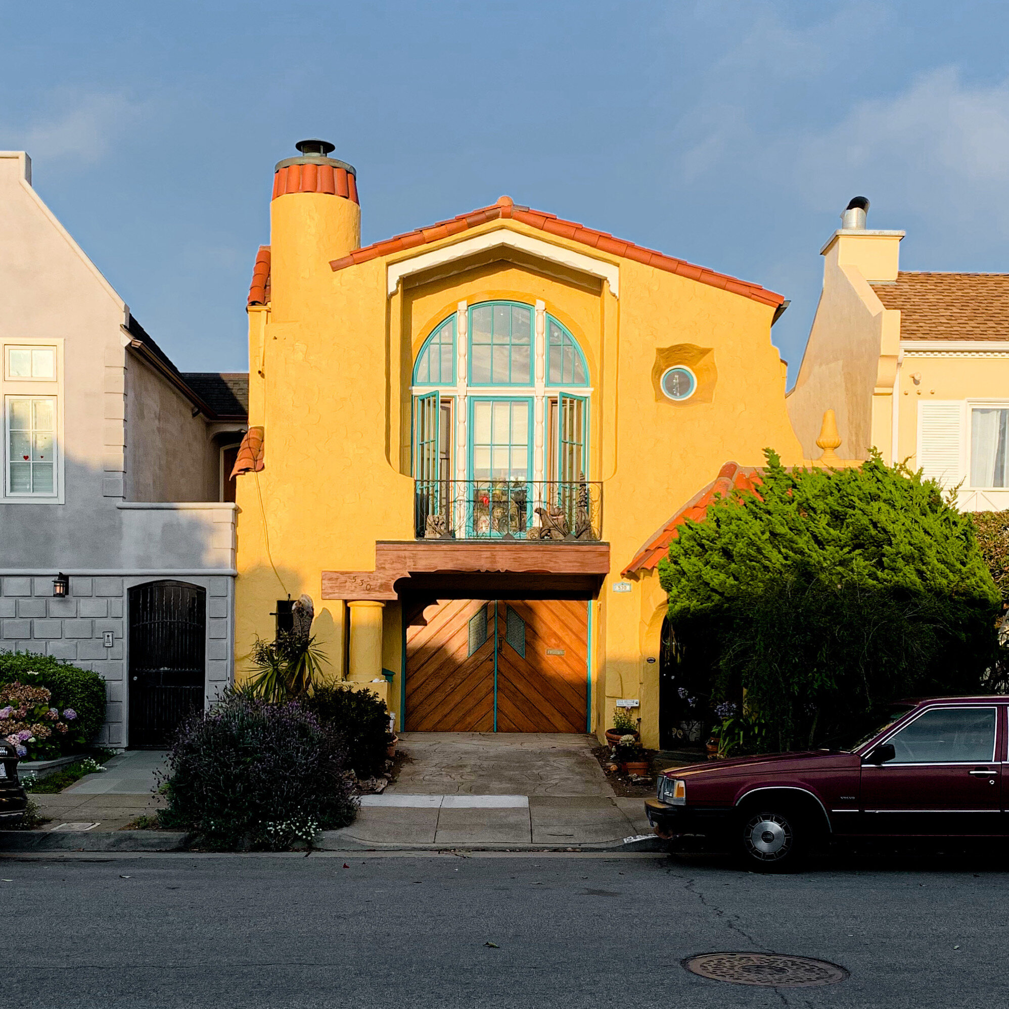Orange Color Home Exterior Paint San Francisco