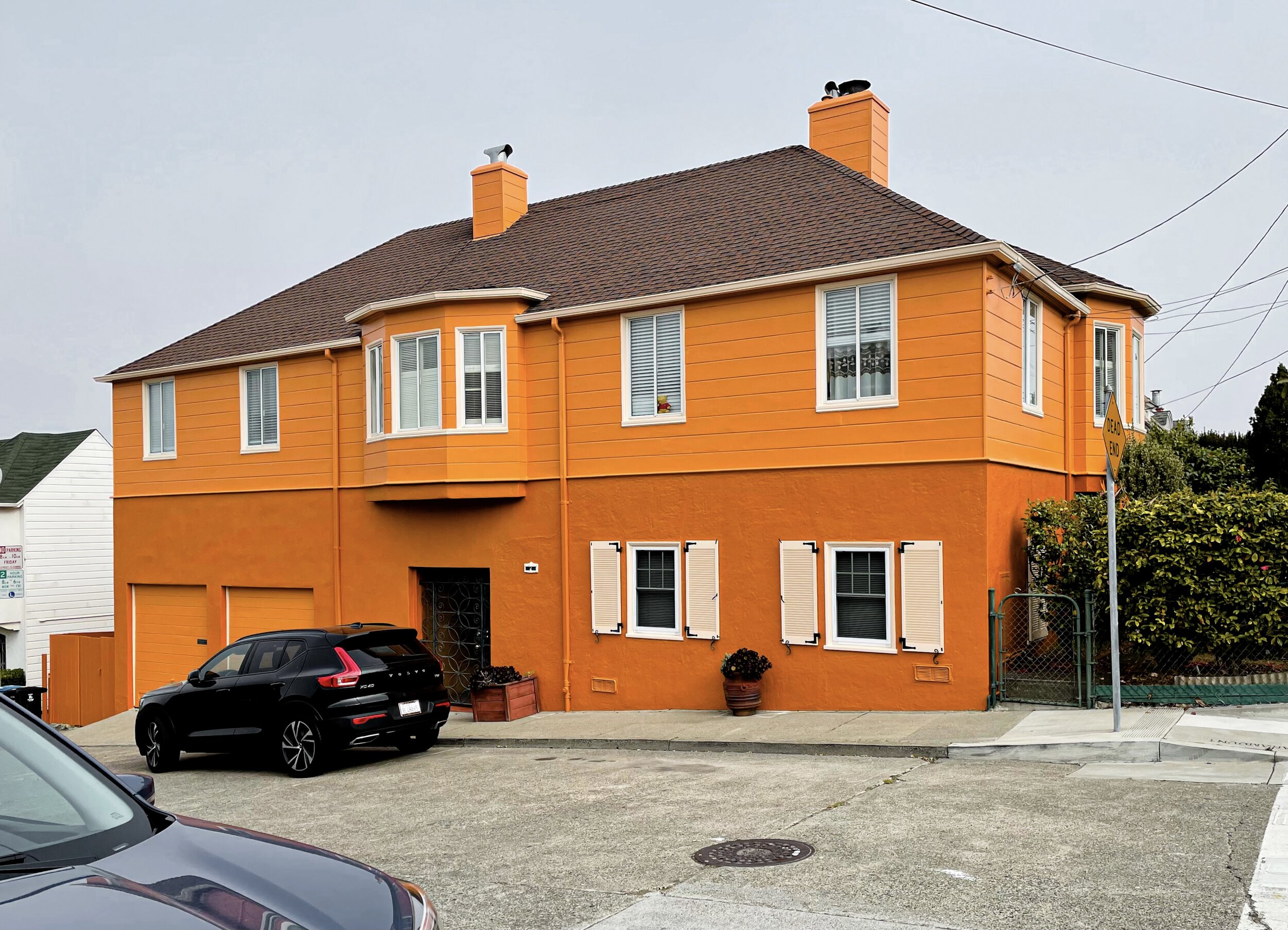 Orange Color Home Exterior Paint San Francisco