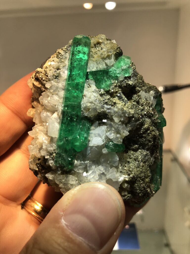 Emerald From Chivor mine with Budil