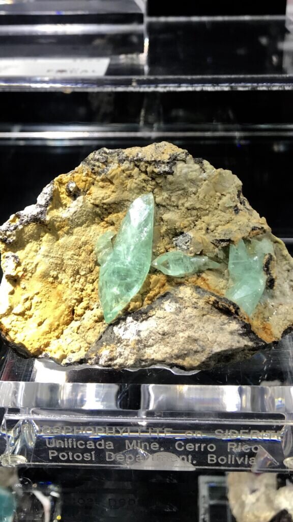 Nice Phosphophyllite on Matrixat Dexter’s Proper Gems