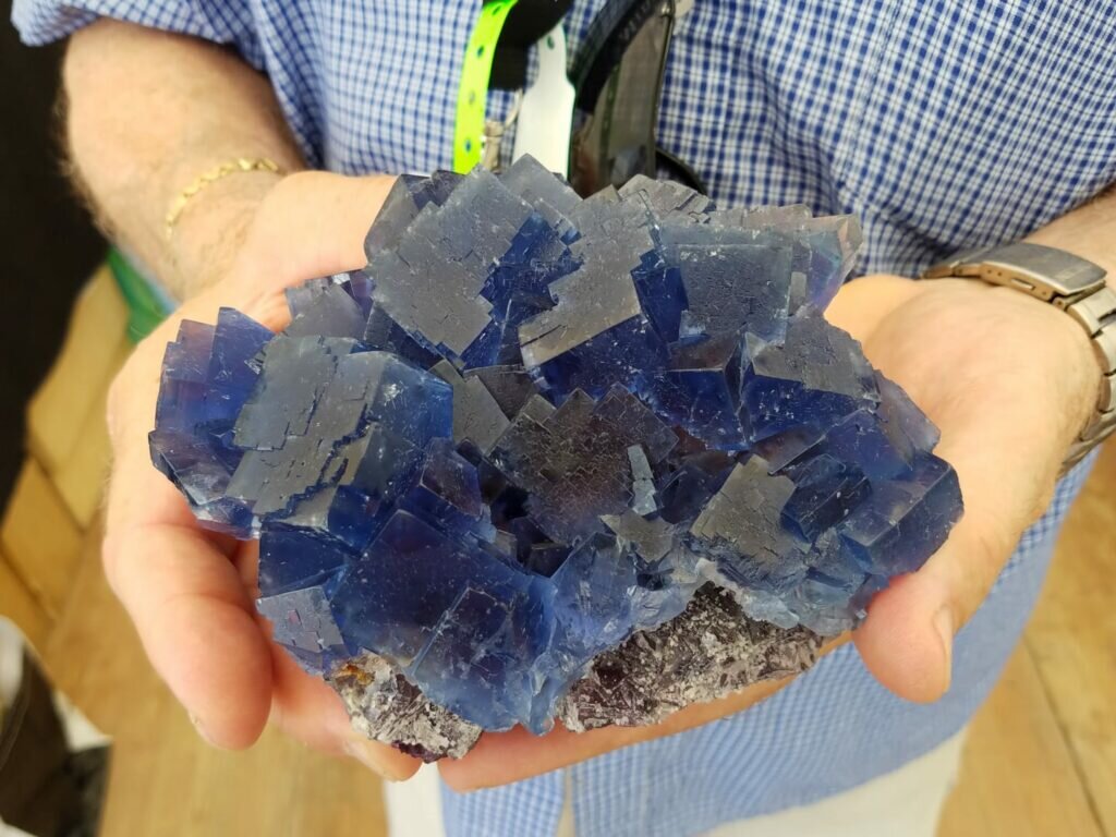 Rounding out the top 5 – the deep color, large crystals, freedom from damage, and balanced coverage on this French blue Fluorite makes it very advanced collection worthy. Vive Le France!