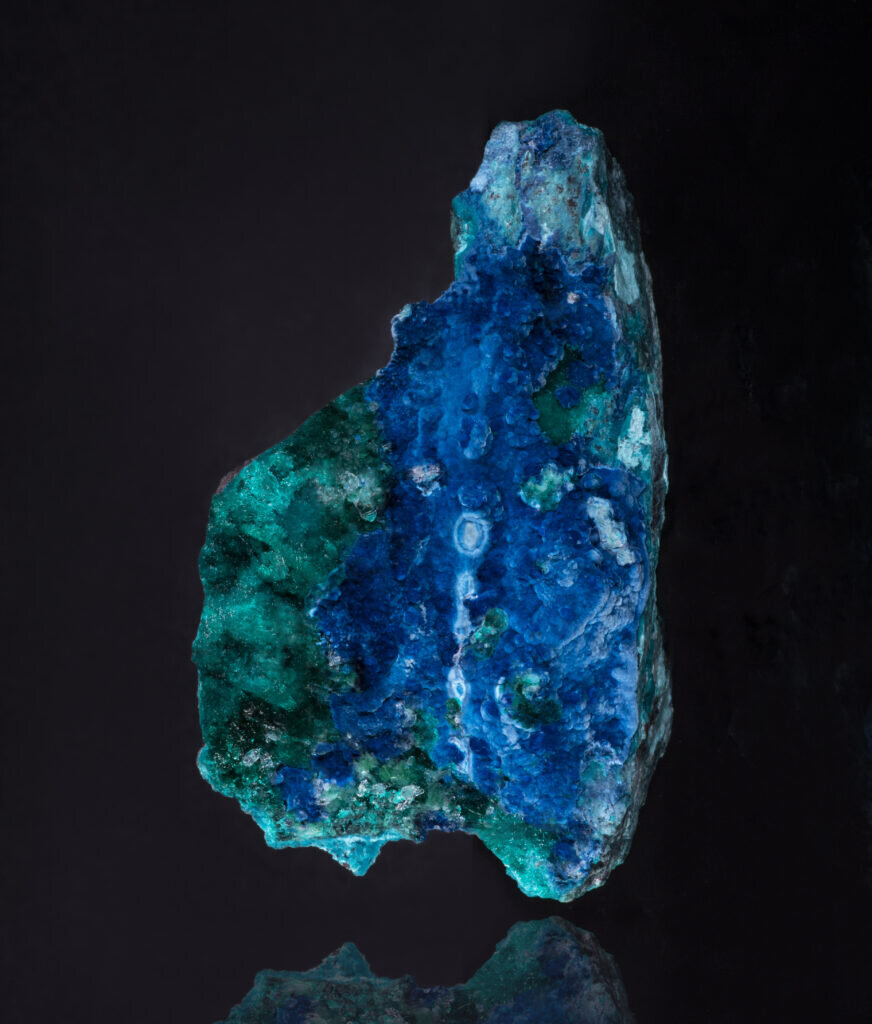 Brand new find…Shattuckite with Dioptase from Milpillas!
