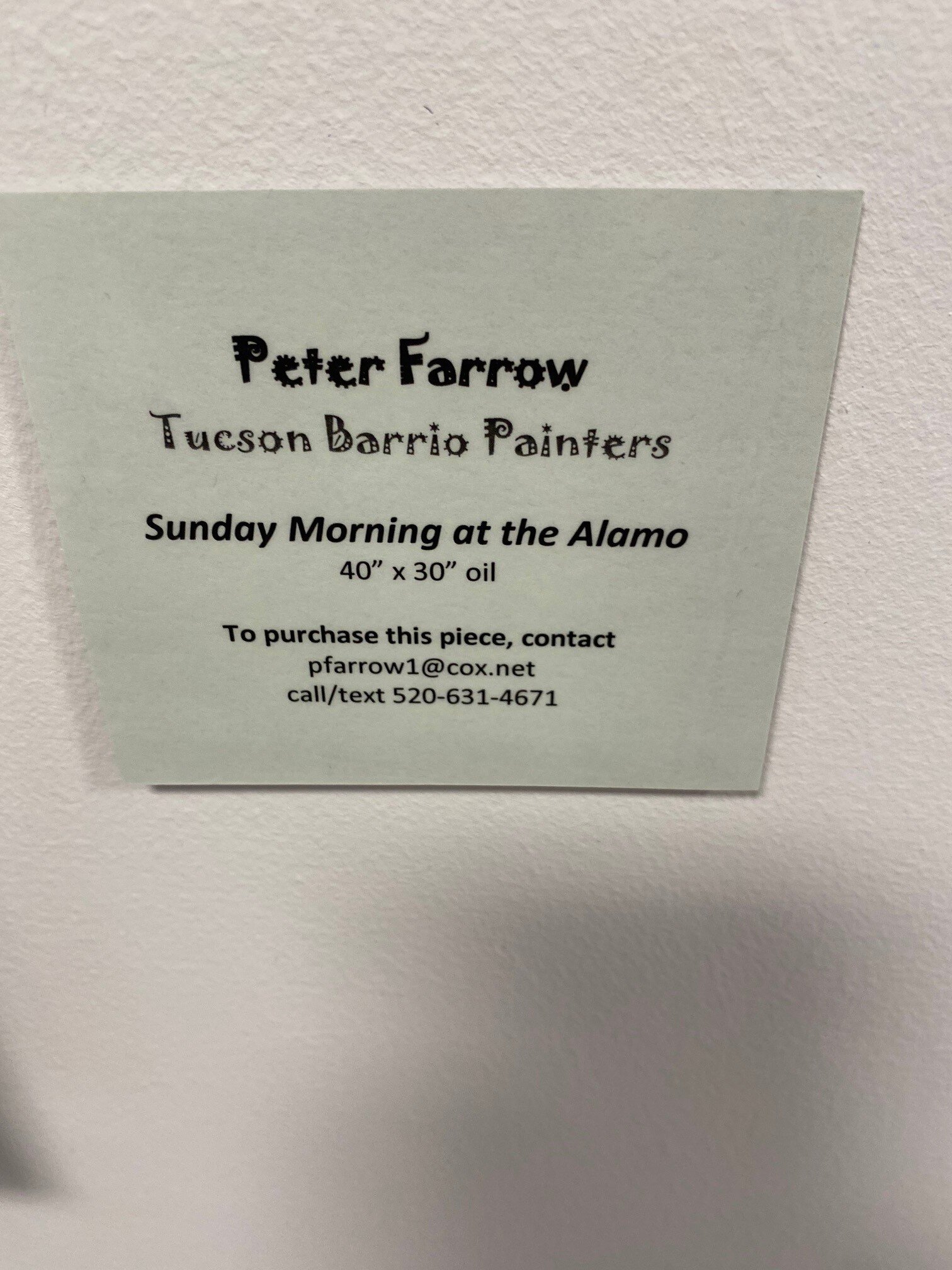 Peter Farrow, painter