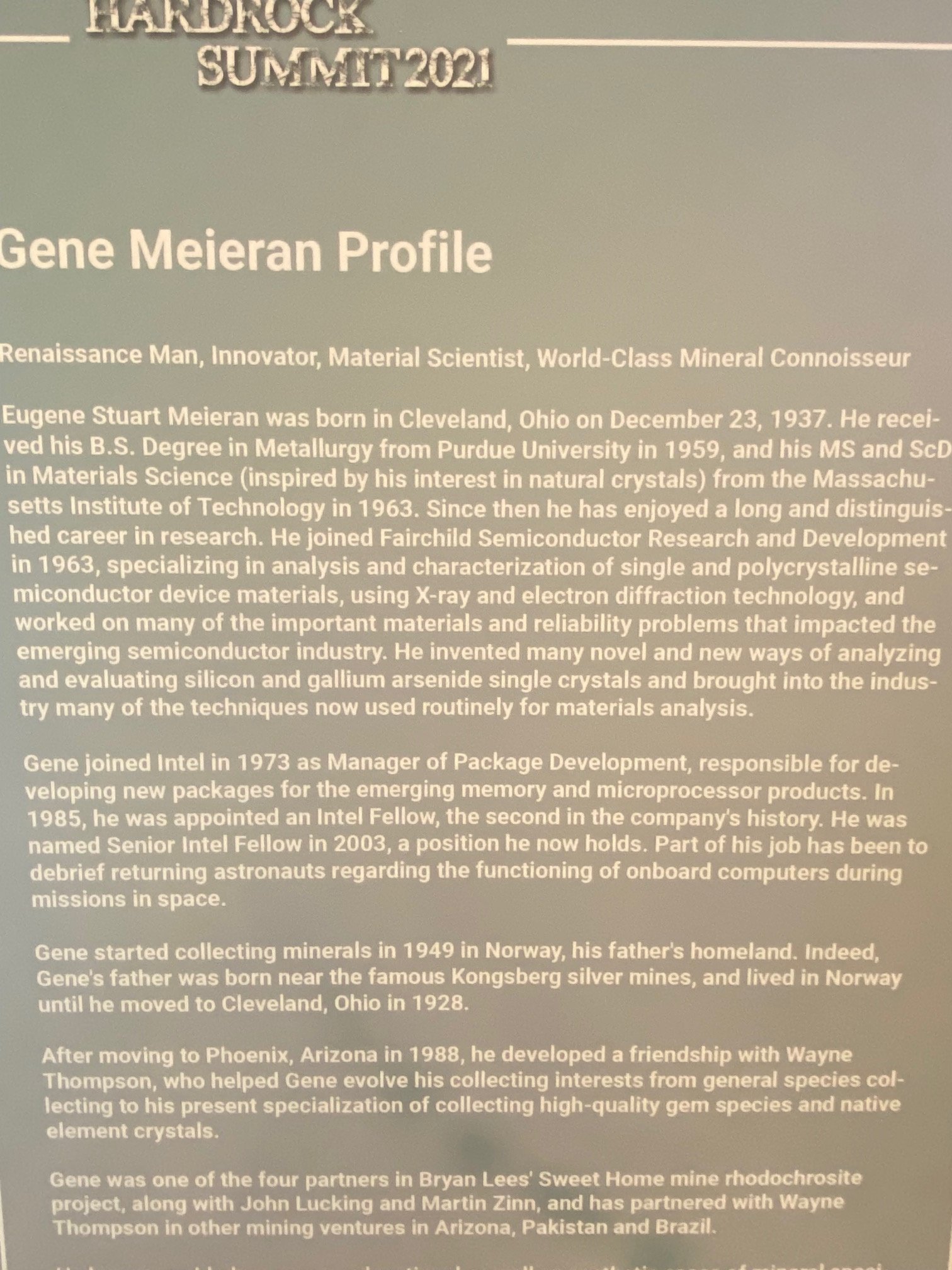 A little info on Gene Meieran
