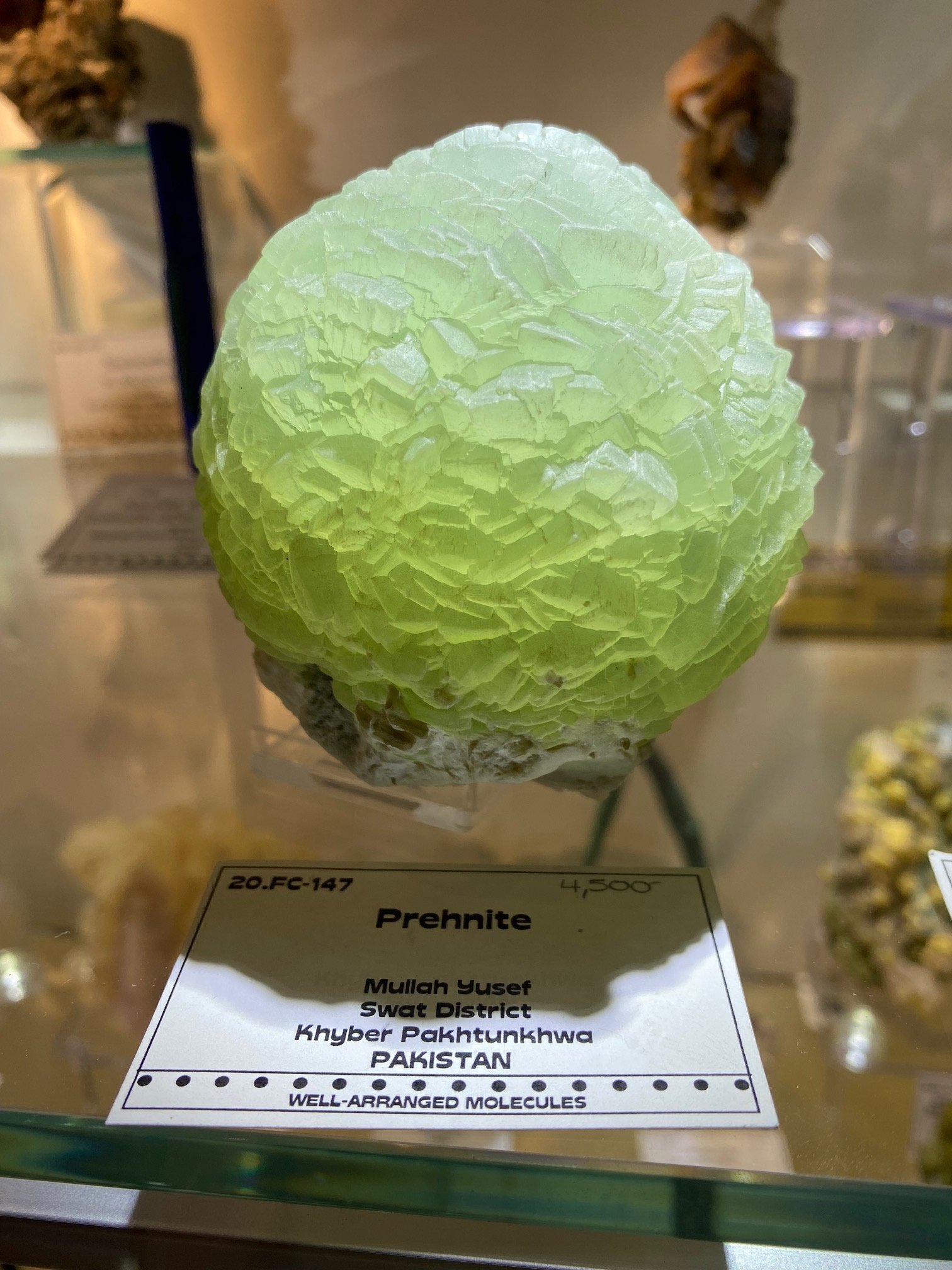 Nice Prehnite spotted at the show