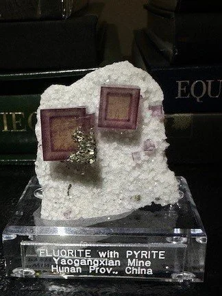 Window Fluorite, Pyrite, Sold