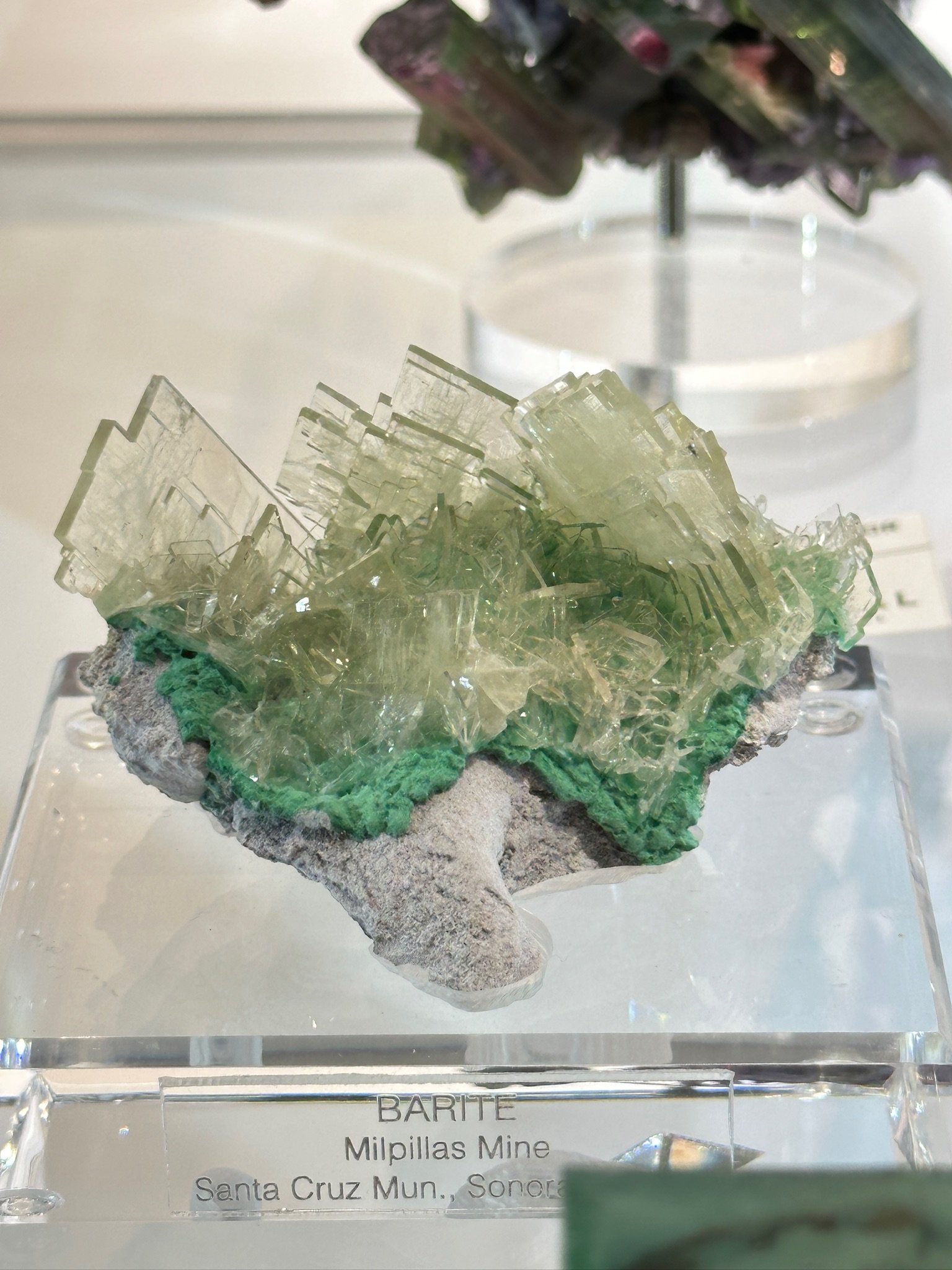 New Arrival Milpillas Barite w Malachite