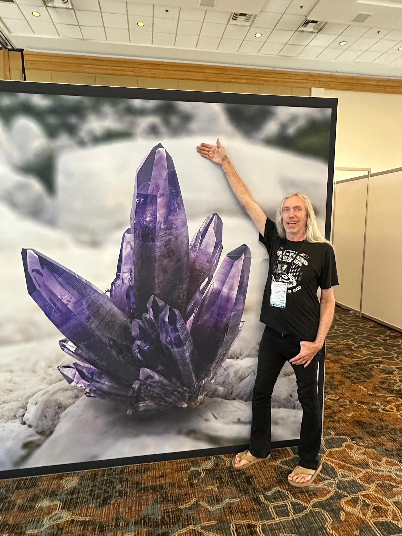 Jason with the poster of The One