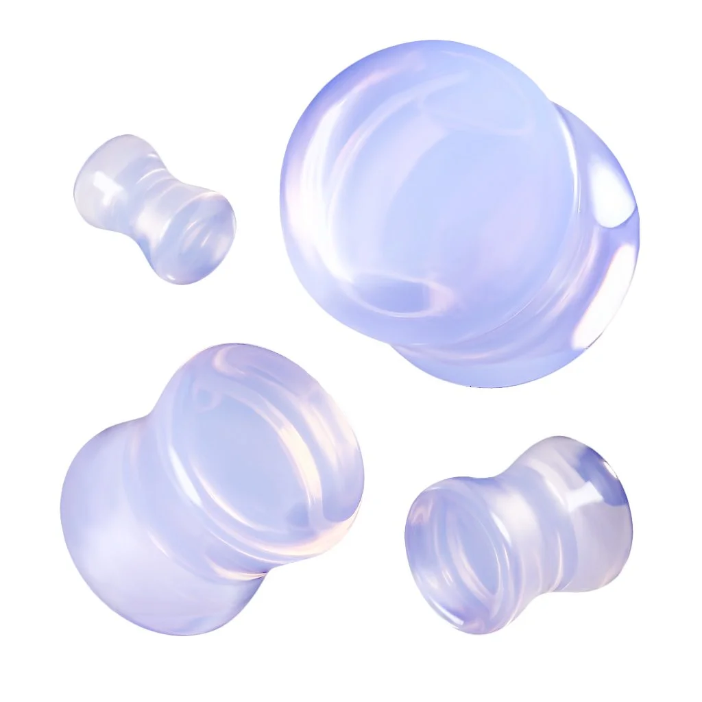 Purple Opalite Double Flare Organic Plugs
