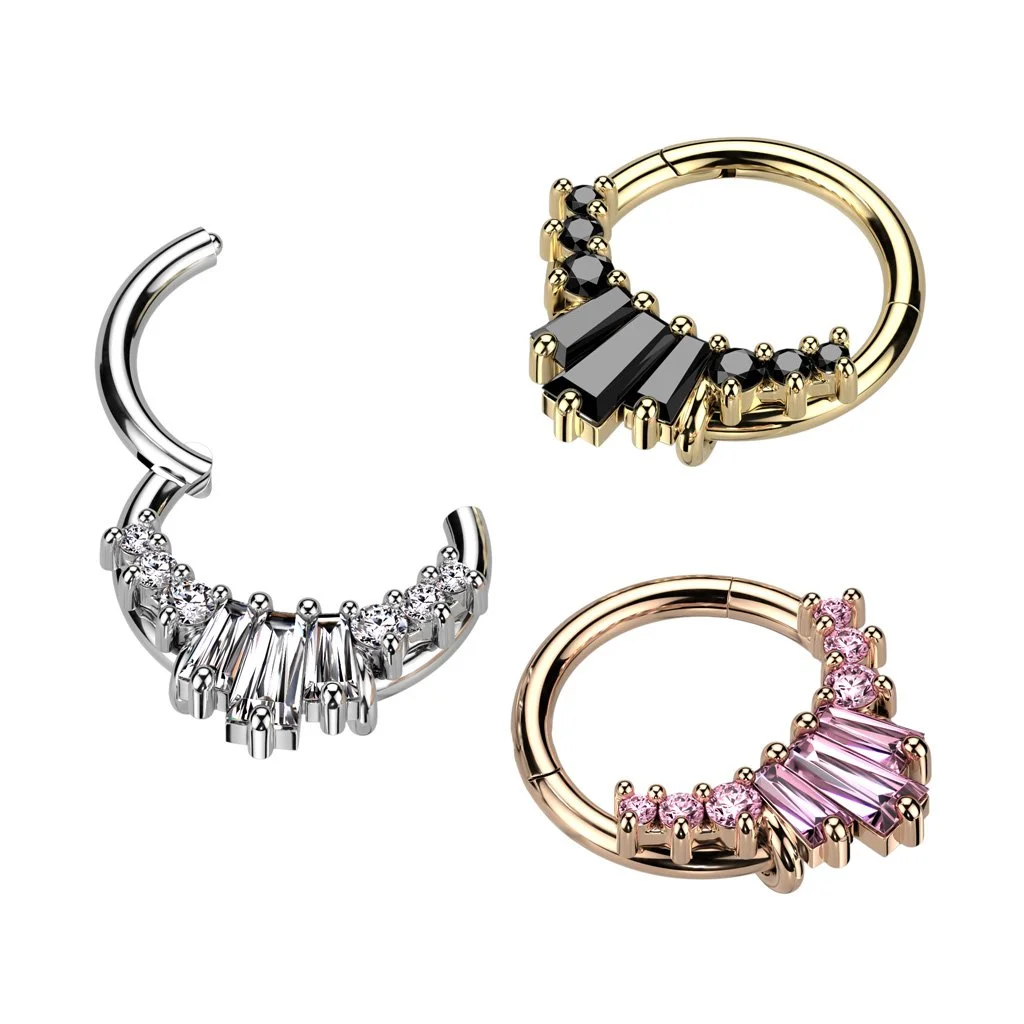 Baguette Elegance Stainless Steel Septum Clicker