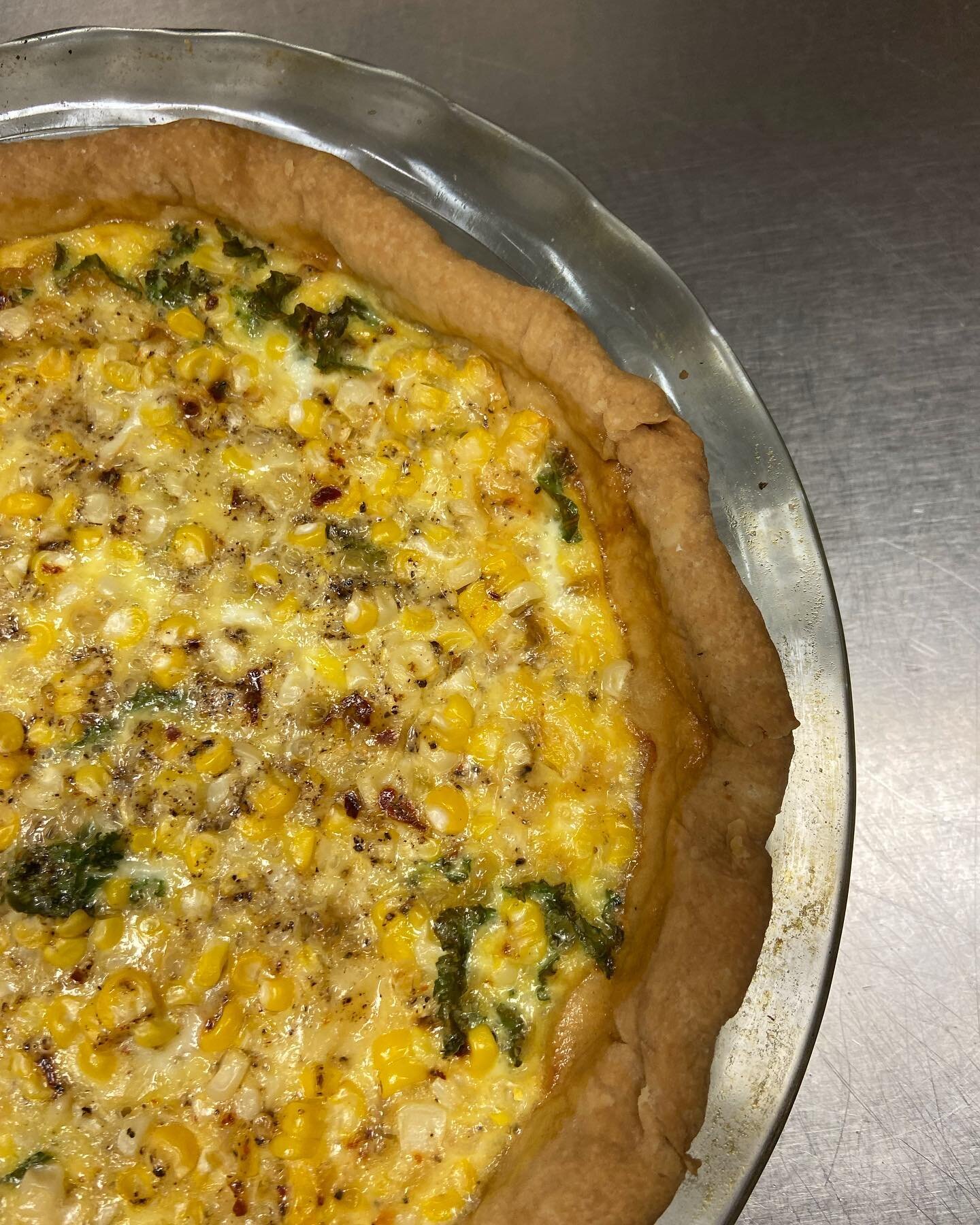 Jersey corn making an appearance in today&rsquo;s quiche 🤩 #truesalvagecafe #cafe #bakery #corn #jerseyproduce #mapso #soma #quiche #maplewoodnj #njeats #njfoodie #southorangenj #njcafe #summervibes #🌽 #yum #getinmybelly #foodpic #foodgram #foodisl