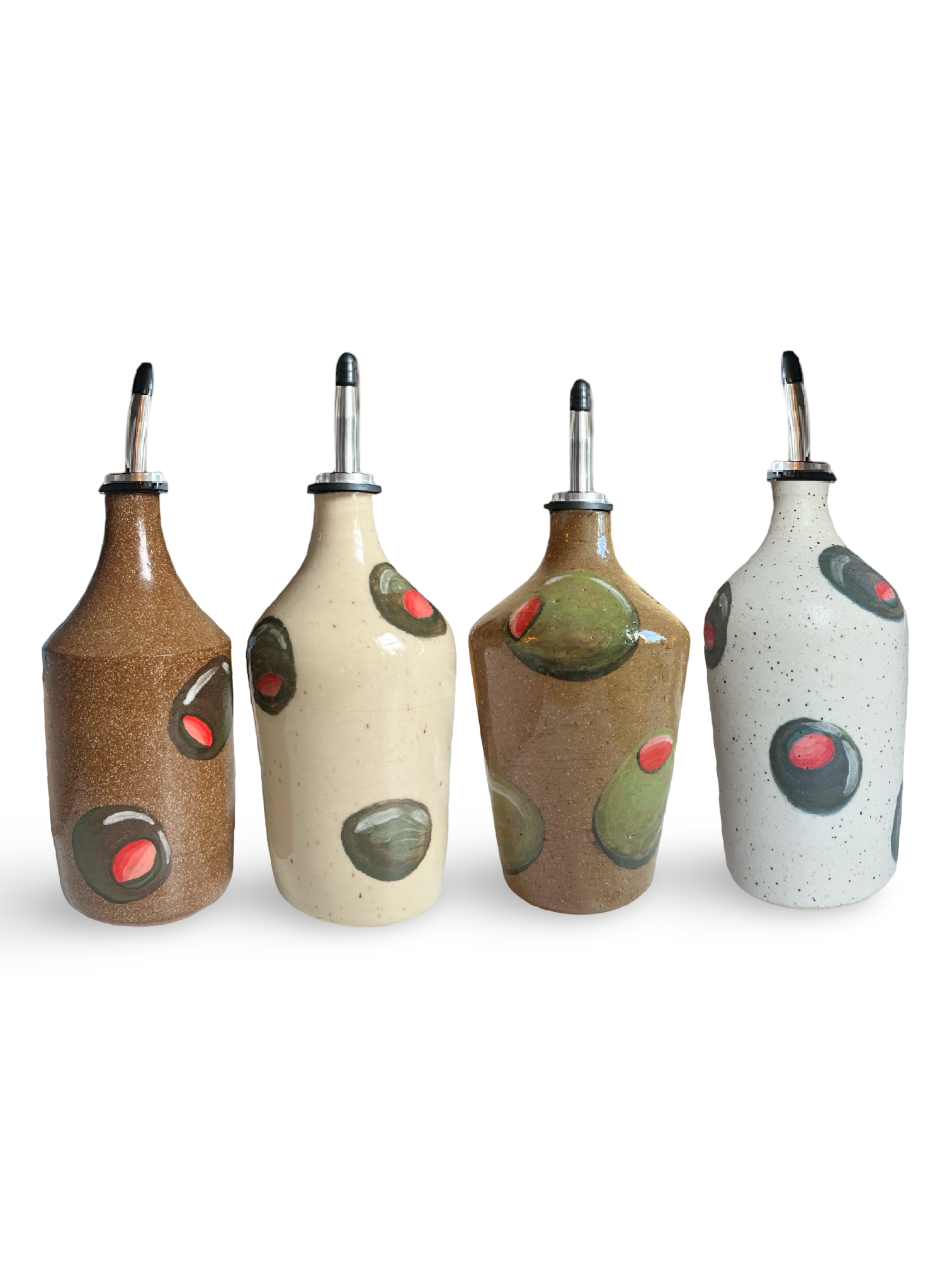 Big Scattered Olives Olive Oil Bottle