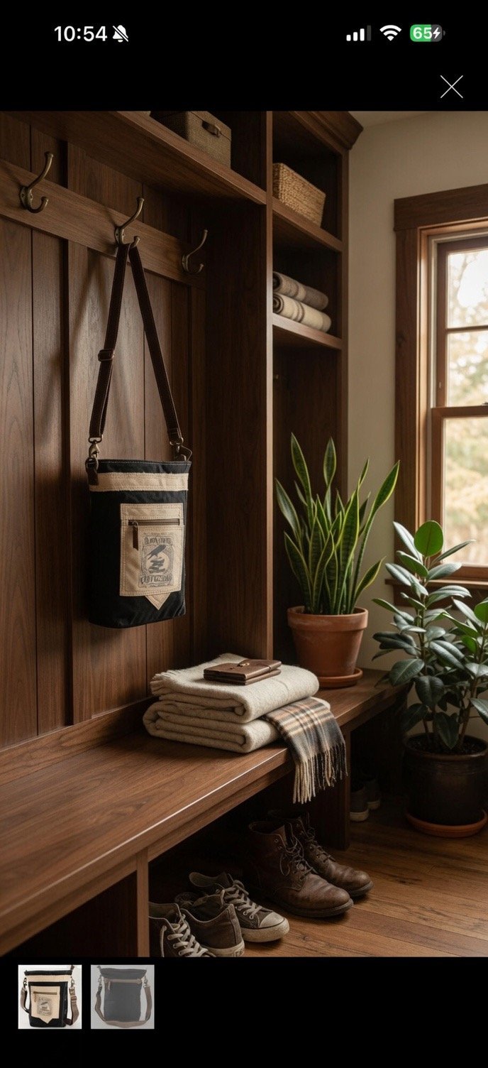 Raven Canvas Shoulder Bag