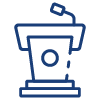a speaker’s podium