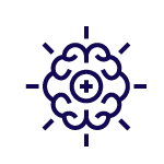 an icon of a brain with a plus sign