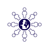 an icon of people in a circle