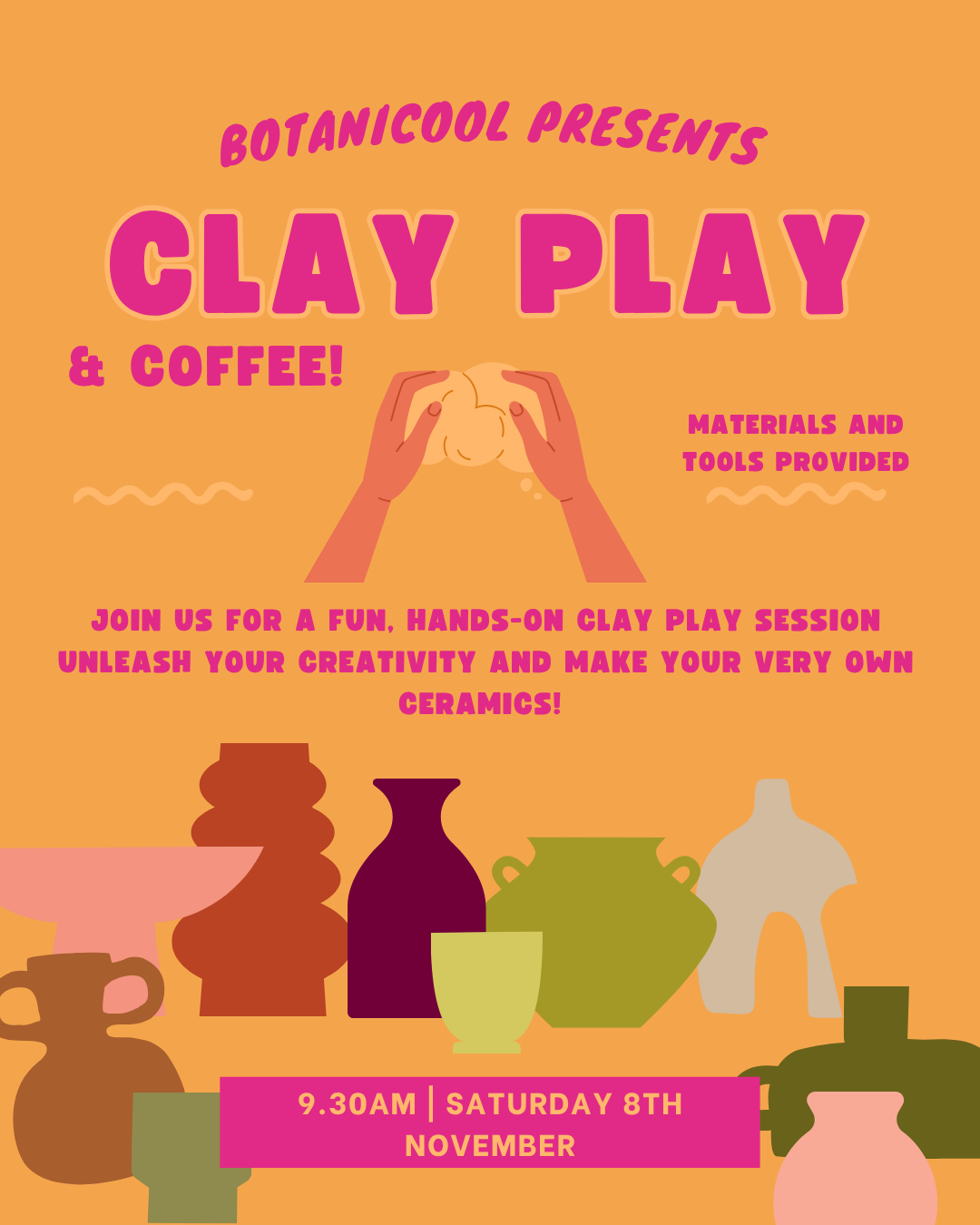 Clay Play and Coffee (Morning Session) - Saturday 8 November