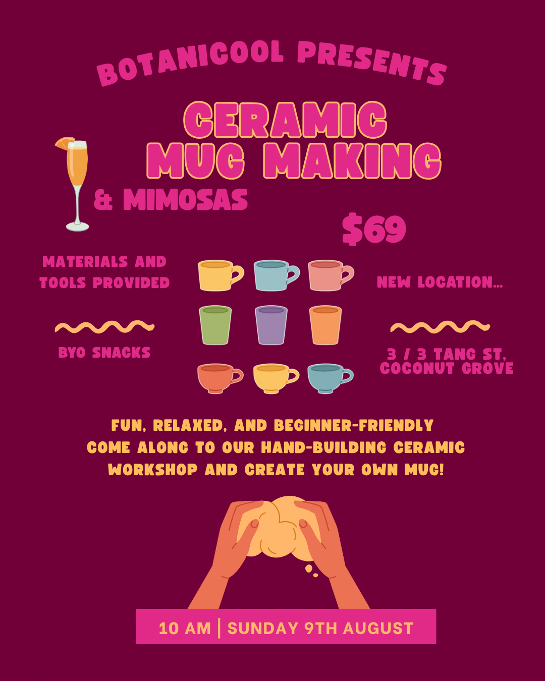 Mug Making & Mimosa Workshop (Morning Session) - Sunday 9 August