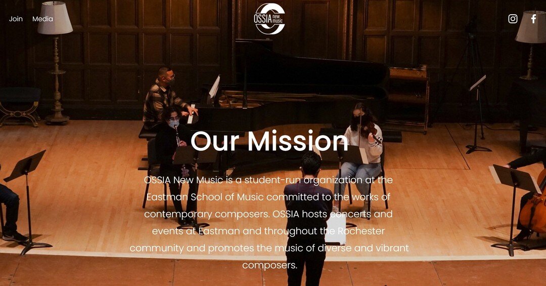 New Logo, New Website, and of course, New Music

Applications for the board are still open -- and so are Repertoire Proposals -- visit our new website to get involved with OSSIA!!

#contemporarymusicensemble #newmusic #newwebsitelaunch 
@eastmanexper