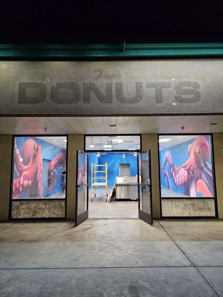 Detailed mural painting created by professional California muralist