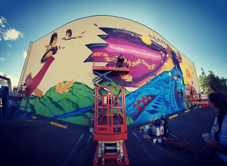 Custom business mural for commercial space