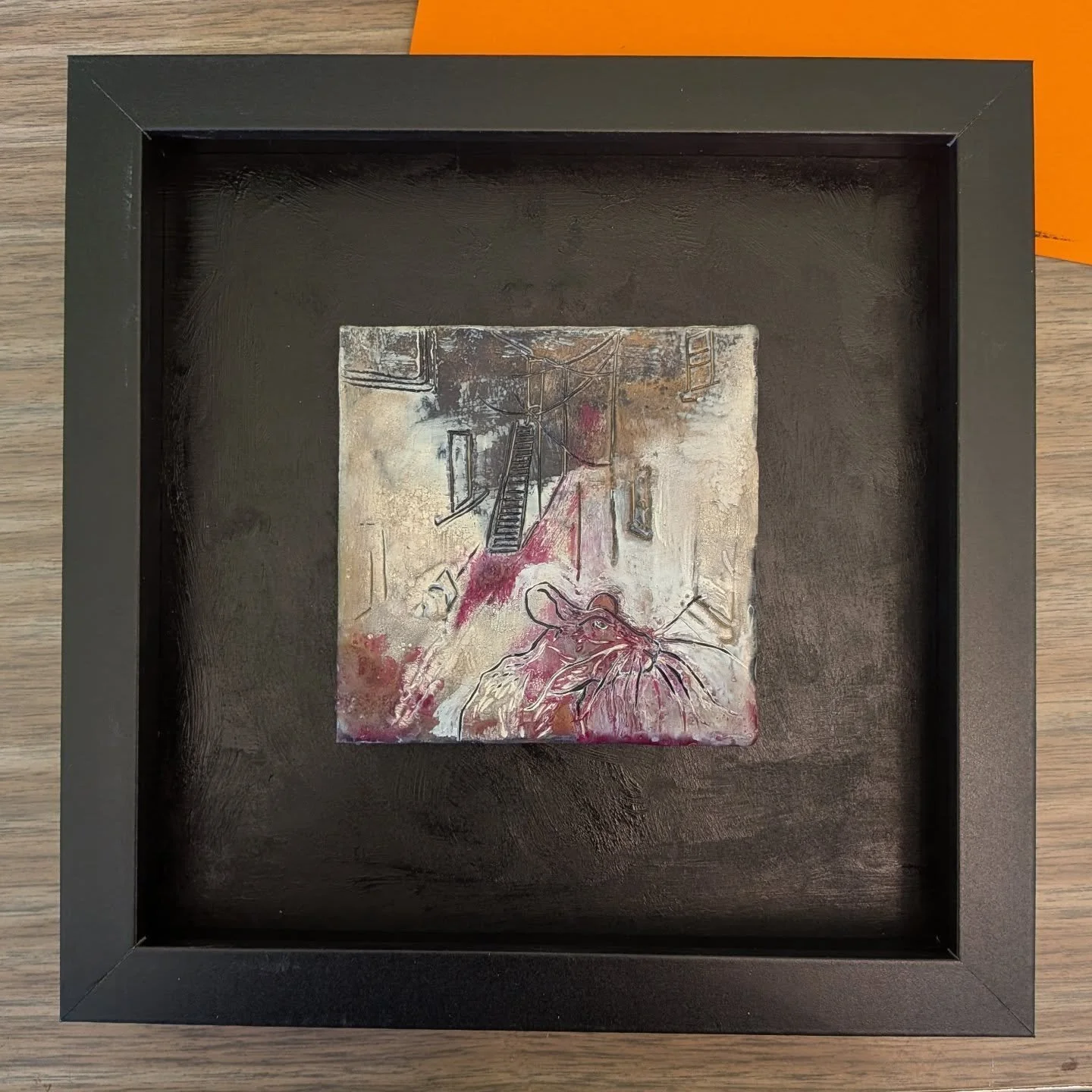 Just finished framing some more little encaustics, I absolutely love them in those shadow frames. See two of these and several others at the @truenorthuptown  Valentine's Pop-up Party this Friday from 4-8pm.