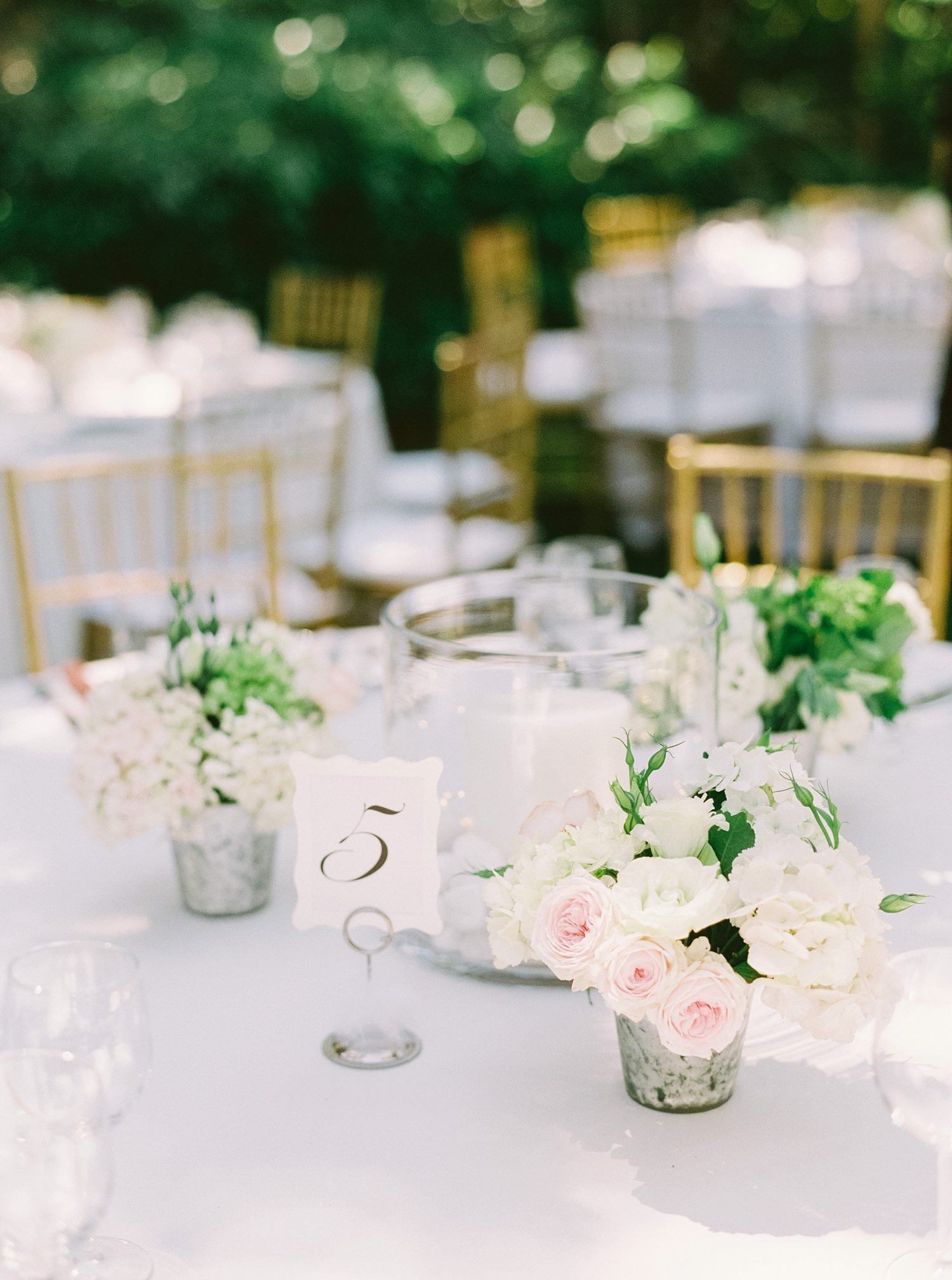 Wedding Table Numbers and place settings