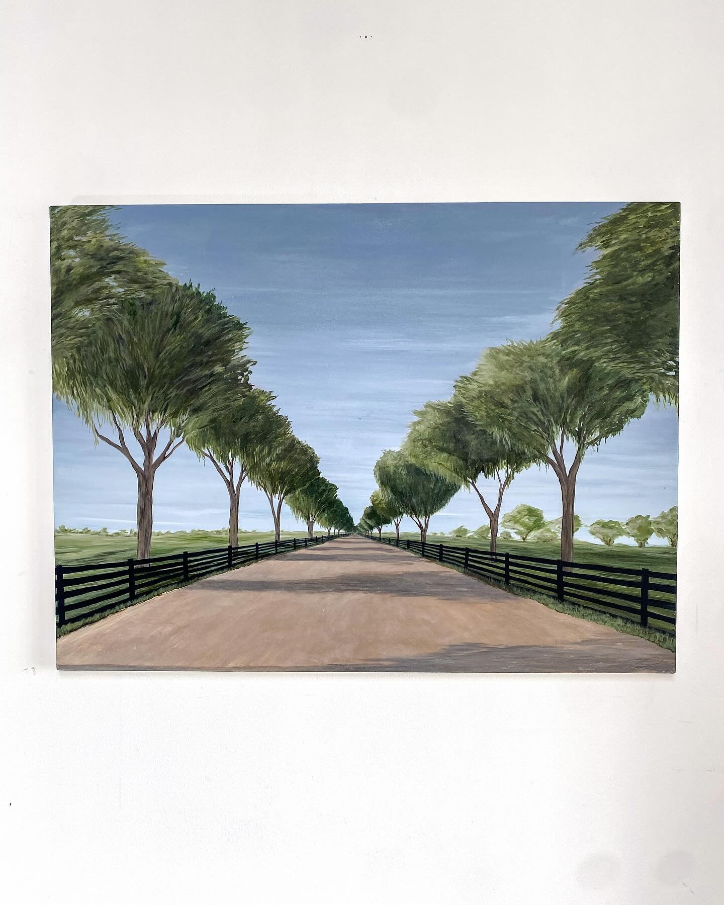 painting reveal: A stroll along the drive 🌞

the sunshine coming through the trees in this commission filled my painting sessions with the warmth of spring&hellip;and as the landscape started to take shape, I couldn&rsquo;t help but notice the sun c
