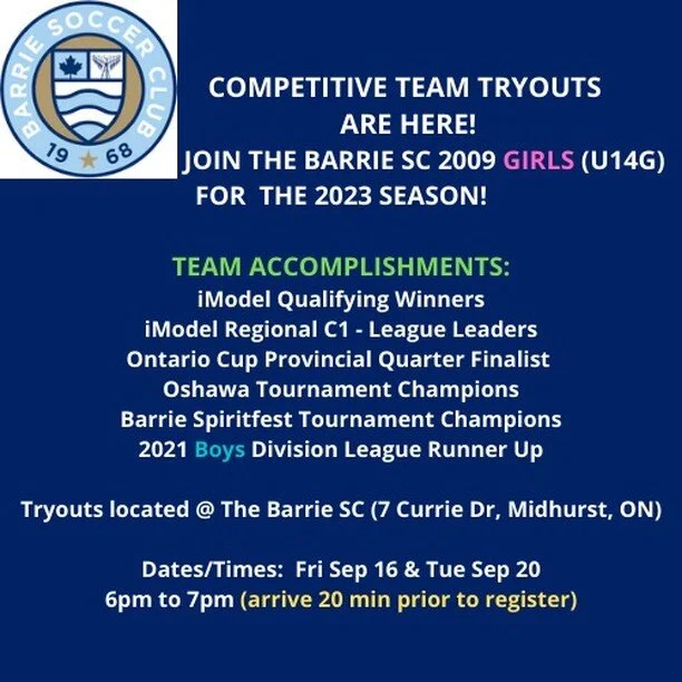 BARRIE SOCCER CLUB Official Website