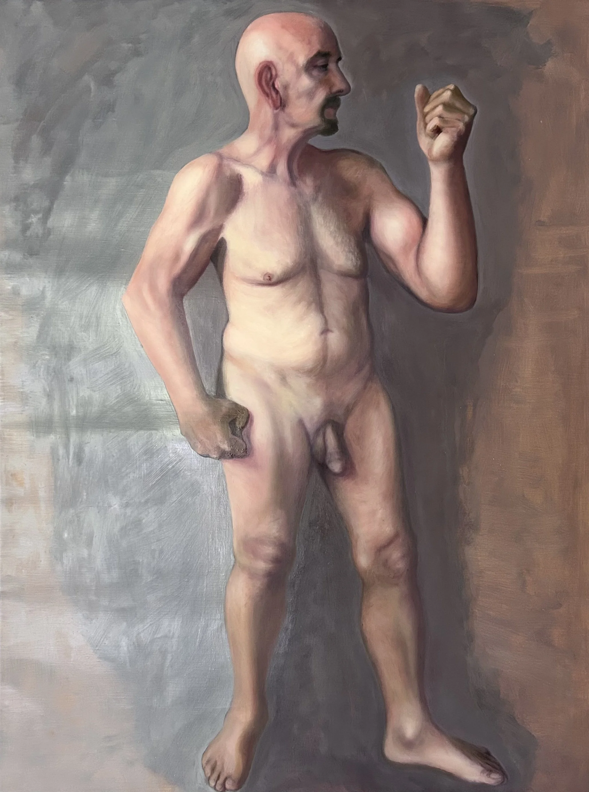 Standing Nude, 40x30 in, oil on canvas, 2026