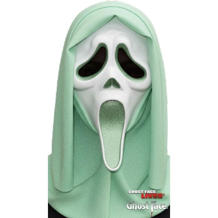GLITTER GREEN GHOSTFACE MASK
