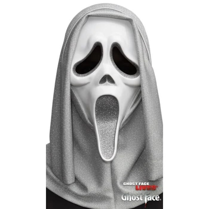 GLITTER SILVER GHOSTFACE MASK