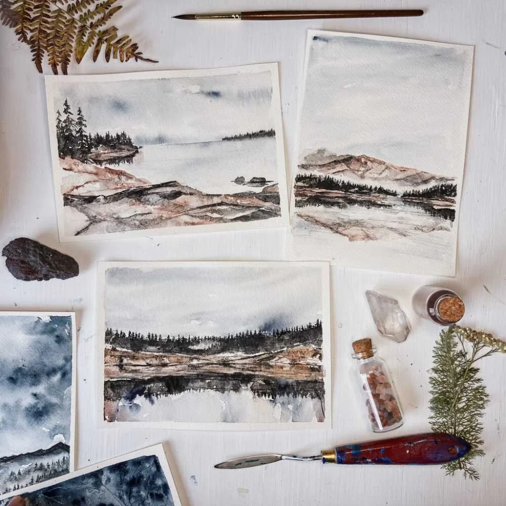 Coming Soon: A New Collection of Moody Watercolor Landscapes