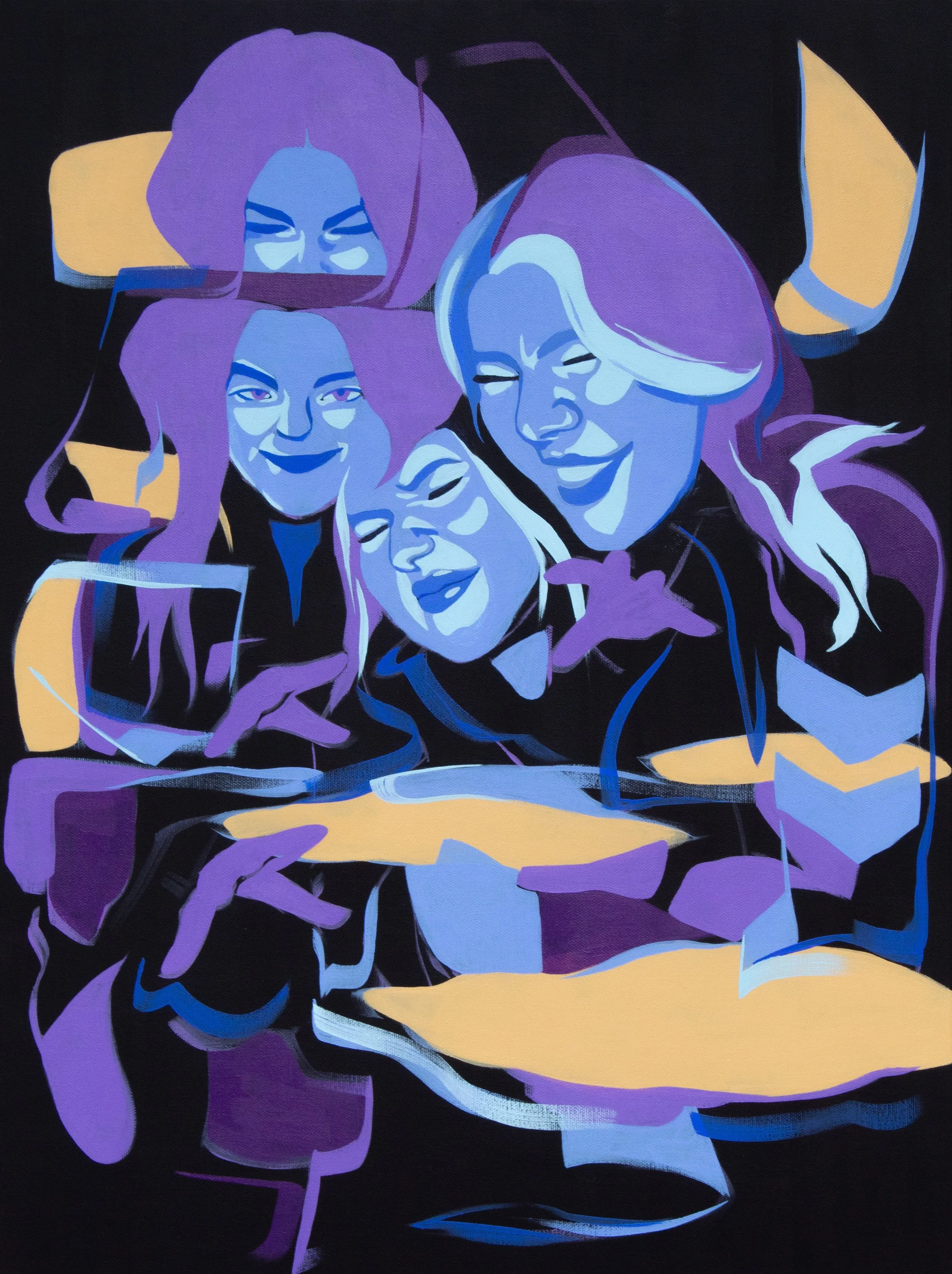  Nocturne  
Acrylics on canvas, 24 x 18 inches