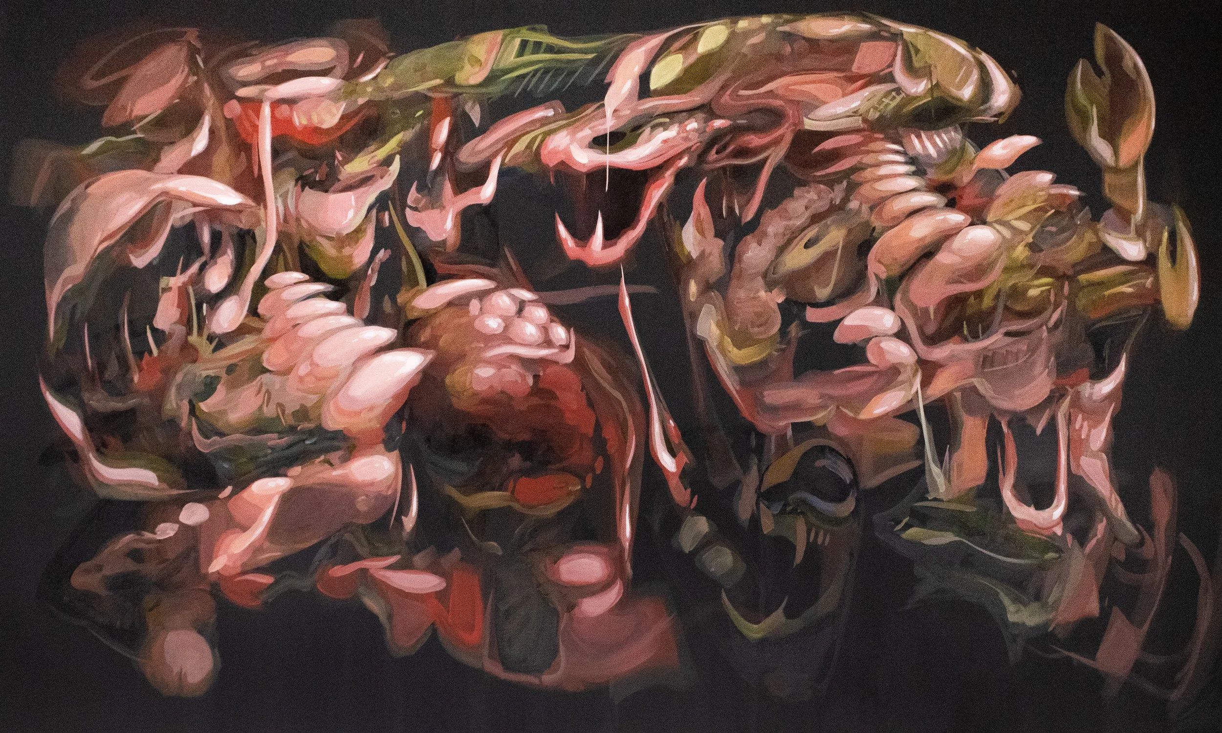  Interior, Basilisk  
Acrylics on canvas, 36 x 60 inches