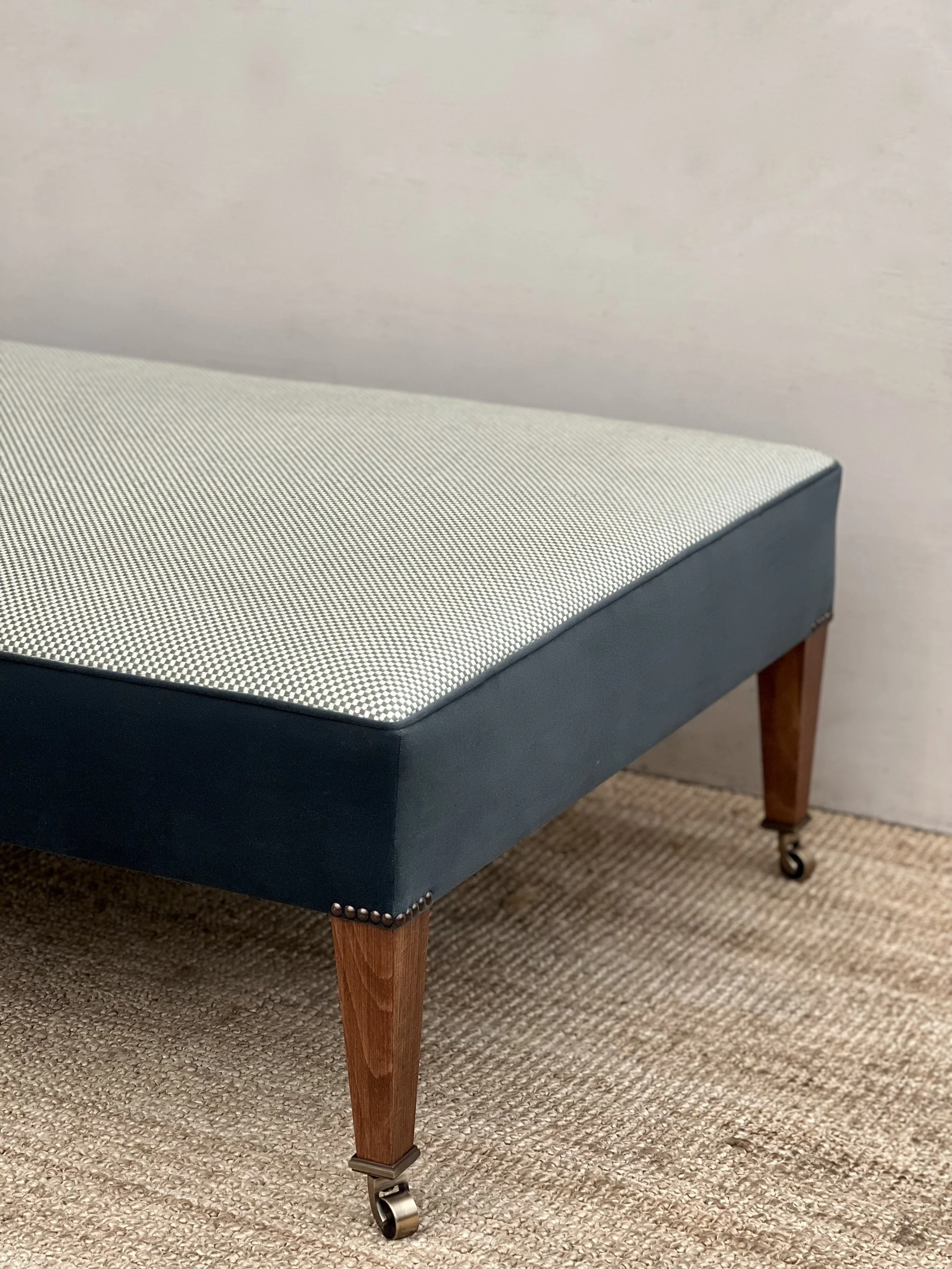 Flora Soames Chequerboard Stitch Ottoman