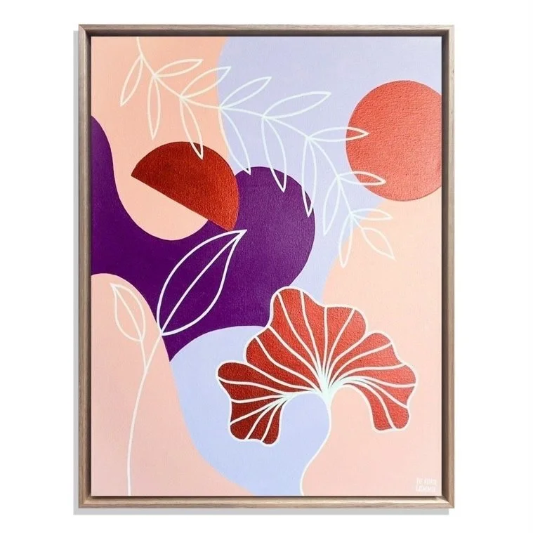Lavender Leaves - framed canvas.JPG